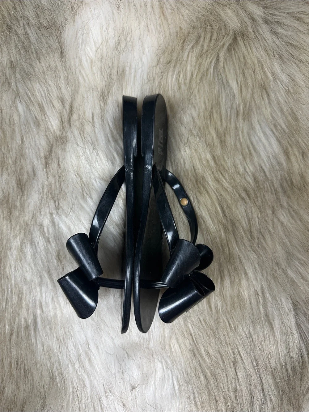 Mini Melissa Mel Black Bow Jelly Sandals Kids EU 32 Made in Brazil